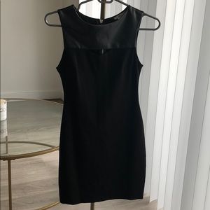 Black dress w/ faux leather